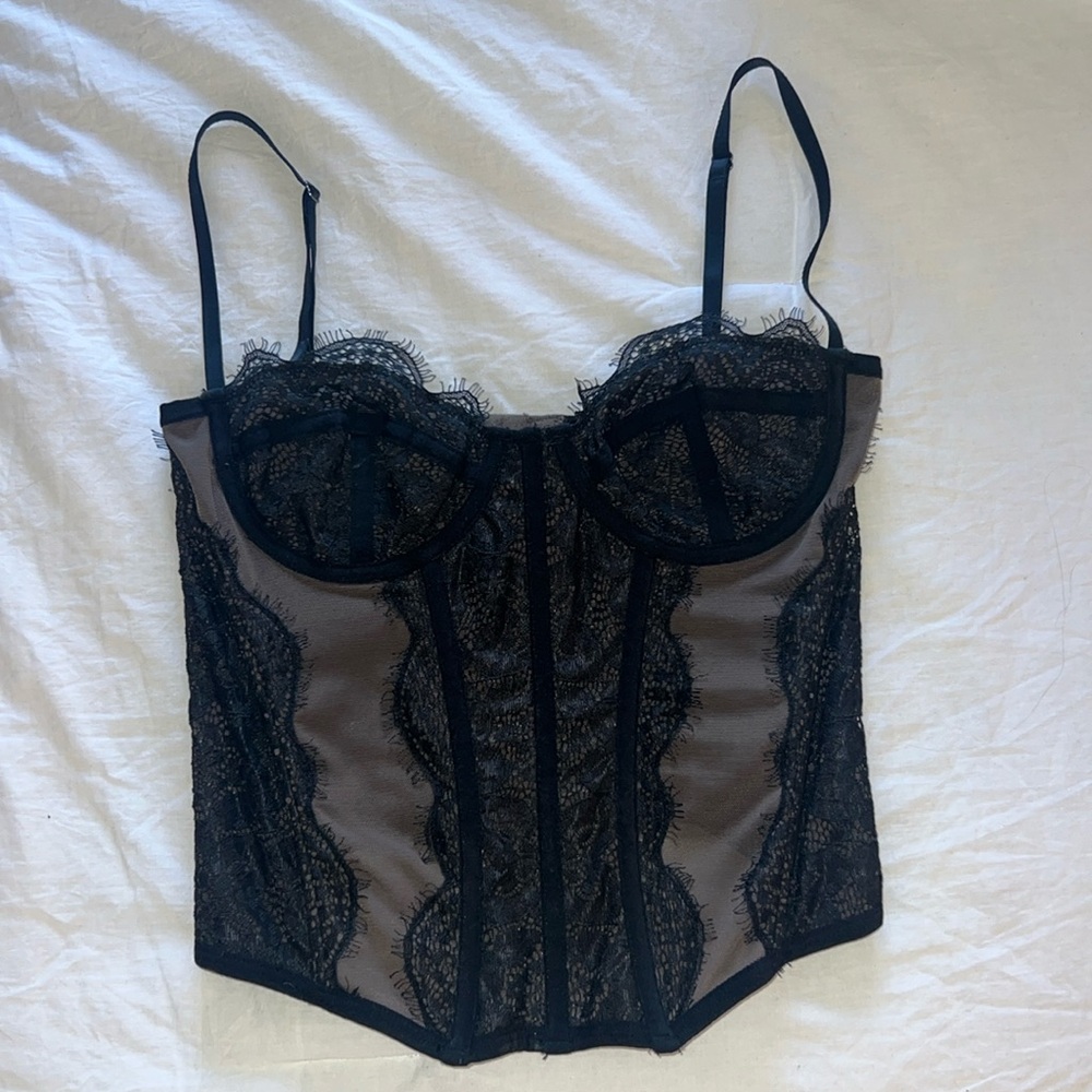 Urban Outfitters black corset top. Size S.